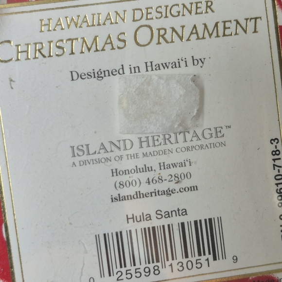 ChristmasHaritage Island Hawaiian Santa  with Pa'u Skirt Hisbicus Garland Flower - Picture 6 of 6